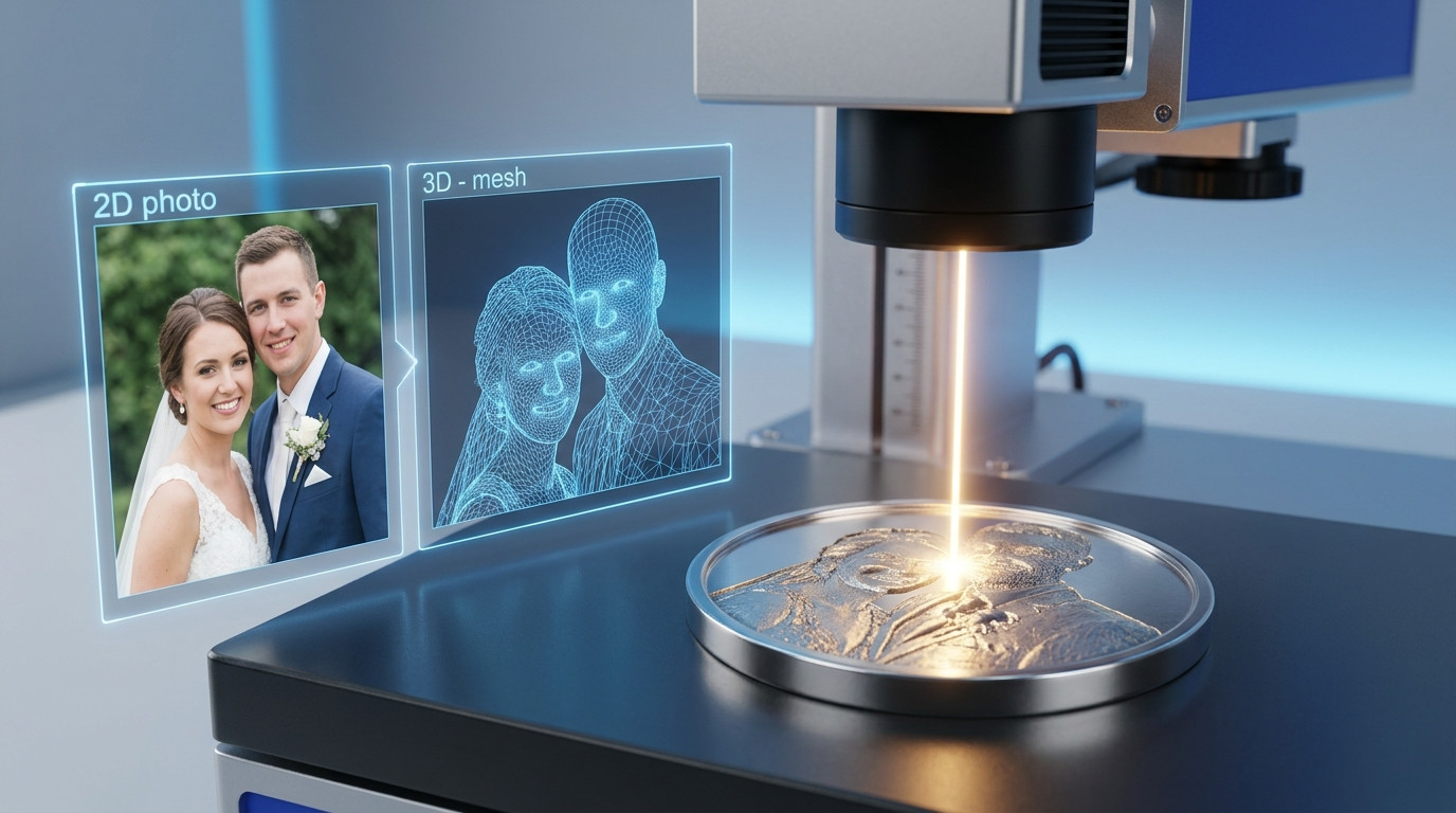 3D Laser Engraved Portrait 2